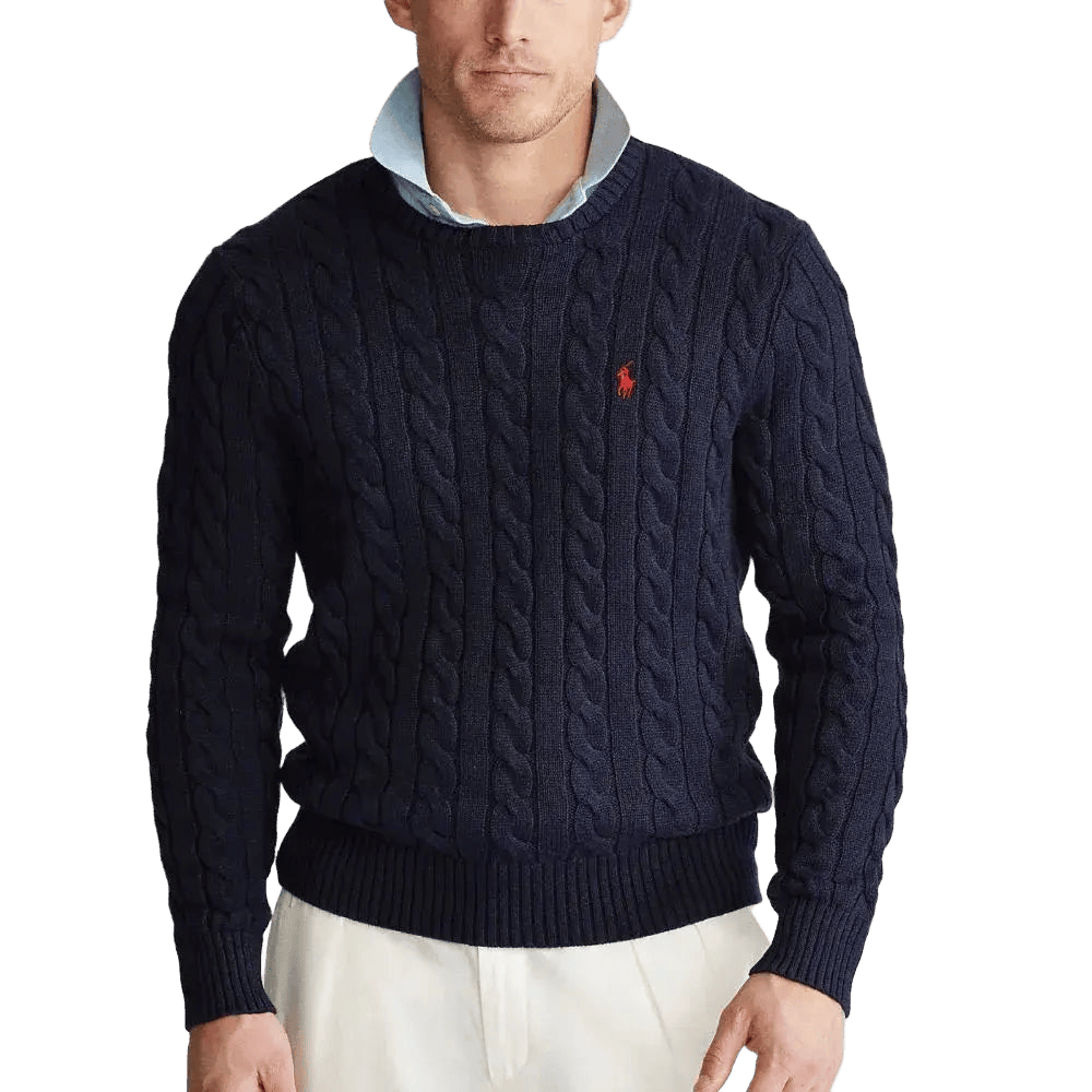 Navy Ralph Lauren Cable Knit Sweater