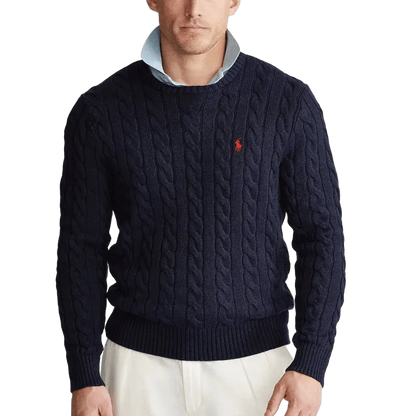 Navy Ralph Lauren Cable Knit Sweater