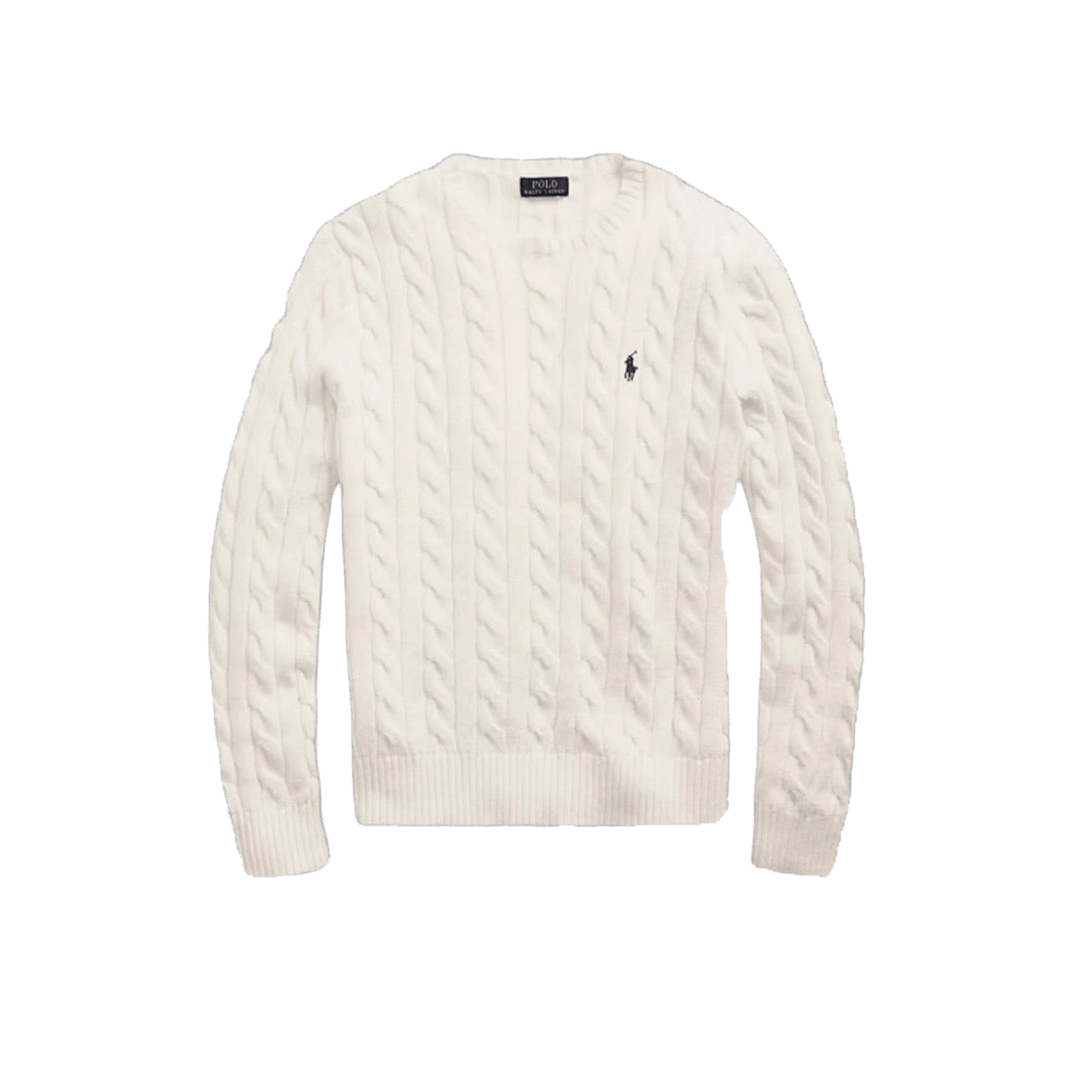 White Ralph Lauren Cable-Knit Sweater