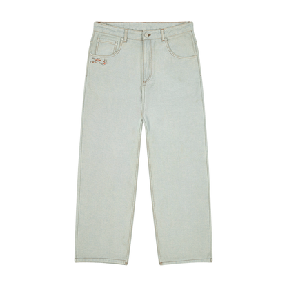 Koi Fish reverse denim jeans