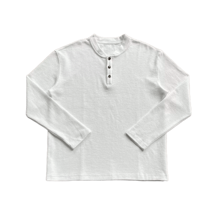 Henley Long Sleeve Causal Shirts