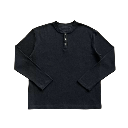 Henley Long Sleeve Causal Shirts