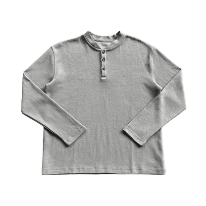Henley Long Sleeve Causal Shirts