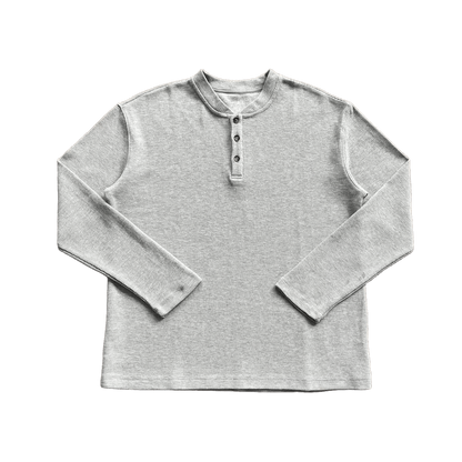 Henley Long Sleeve Causal Shirts