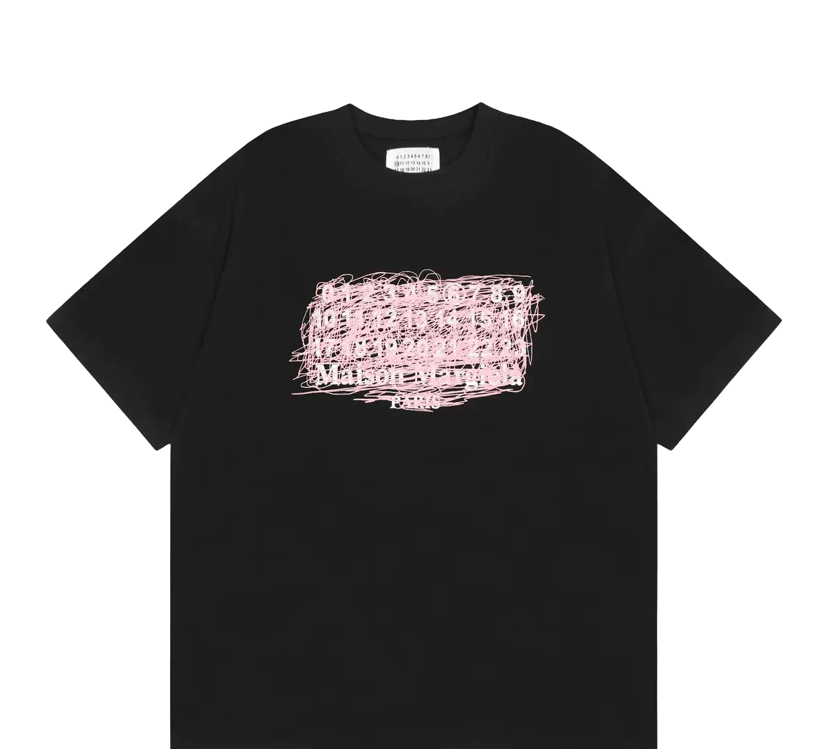 Maison Margiela  jersey features a distinctive scribble-style print