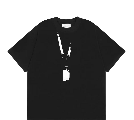 black Maison Margiela tag-print t-shirt