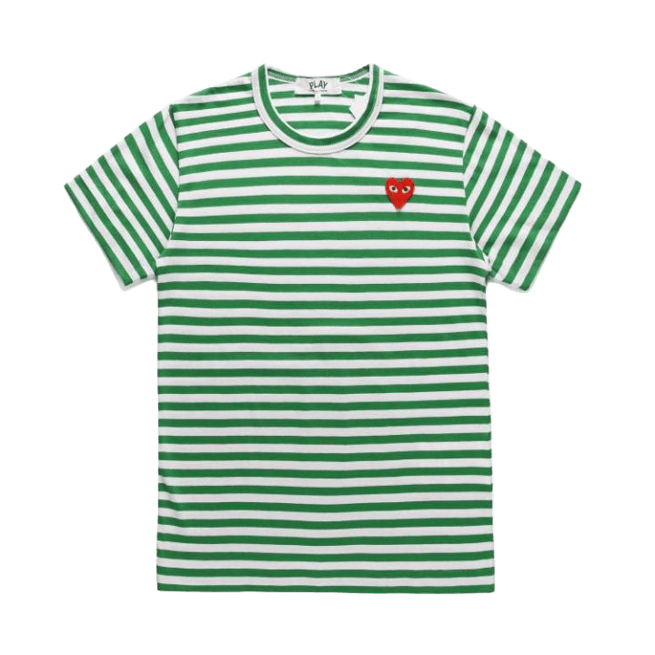 Comme des Garçons PlayStriped Heart Short T-Shirt
