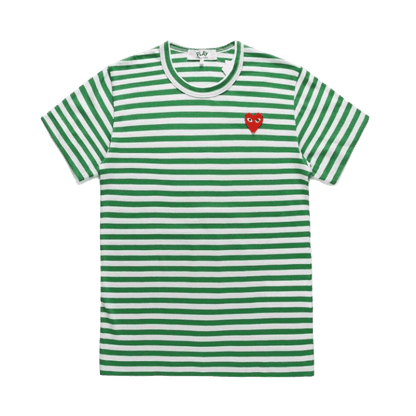 Comme des Garçons PlayStriped Heart Short T-Shirt