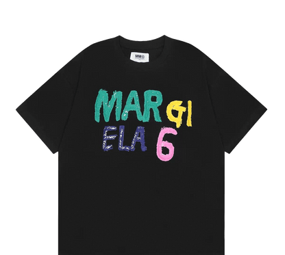 Maison Margiela jersey t-shirt featuring a colorful printed design