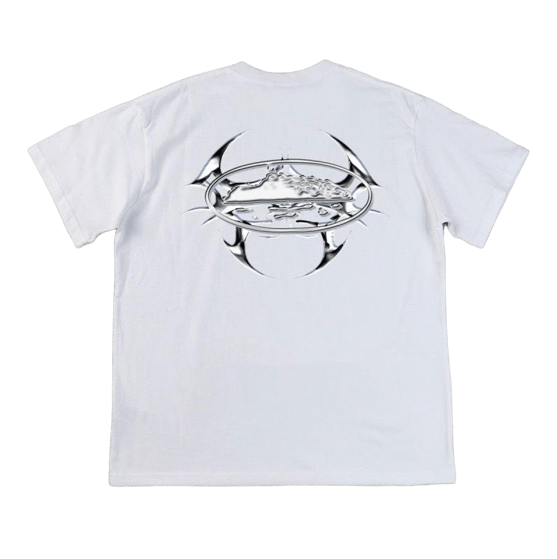 Corteiz T-shirt featuring a metallic graphic print