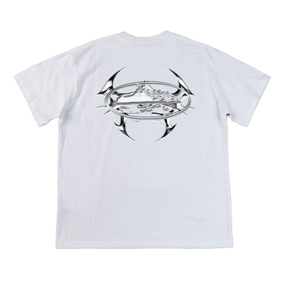 Corteiz T-shirt featuring a metallic graphic print