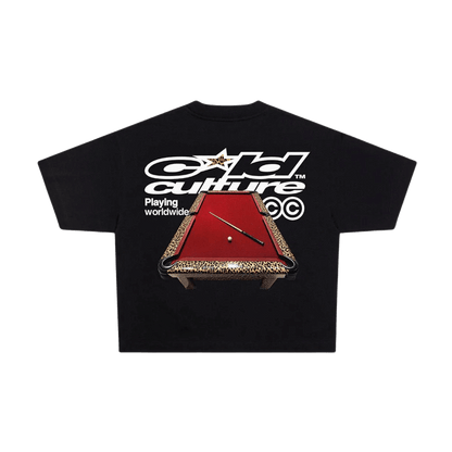black Cold Culture Playing Worldwide T-shirt