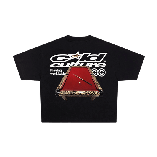 black Cold Culture Playing Worldwide T-shirt