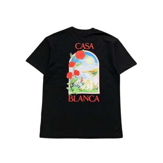 Casablanca LA Days t-shirt framed by roses and an archway