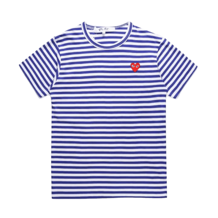Comme des Garçons PlayStriped Heart Short T-Shirt