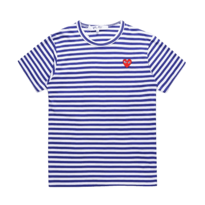 Comme des Garçons PlayStriped Heart Short T-Shirt