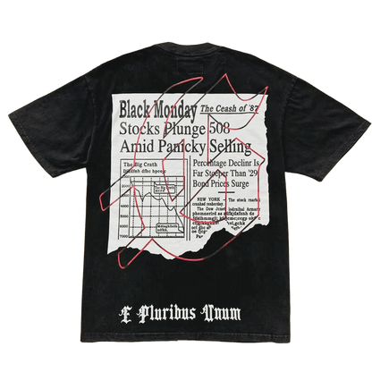 Godspeed Skeleton reading newspapers tee