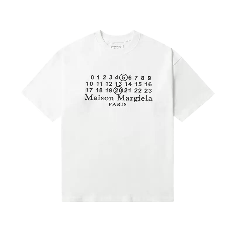 Maison Margiela pixelated number logo t-shirt.