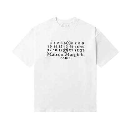 Maison Margiela pixelated number logo t-shirt.