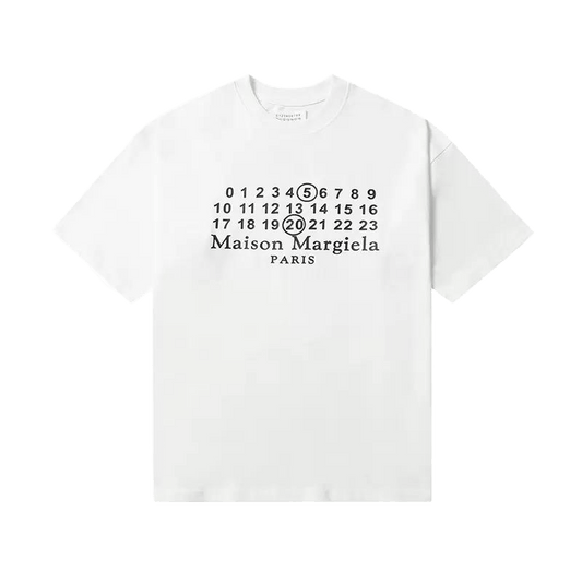 Maison Margiela pixelated number logo t-shirt.