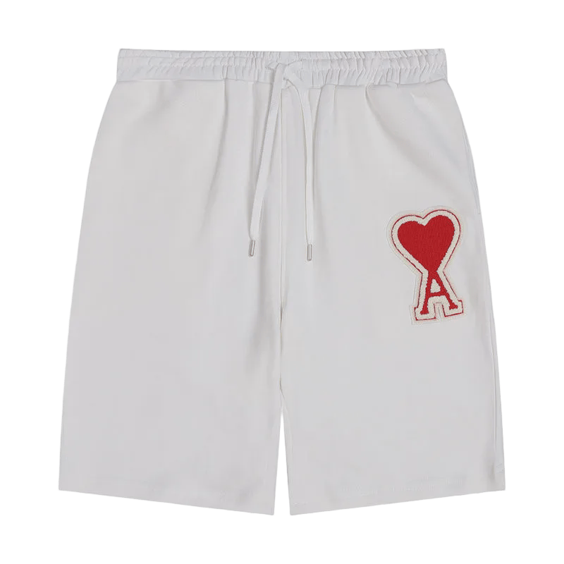 AMI Paris "Ami de Cœur" cotton short