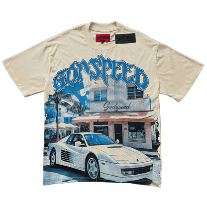 Godspeed Men's Blue Art Basel Rarri T-Shirt