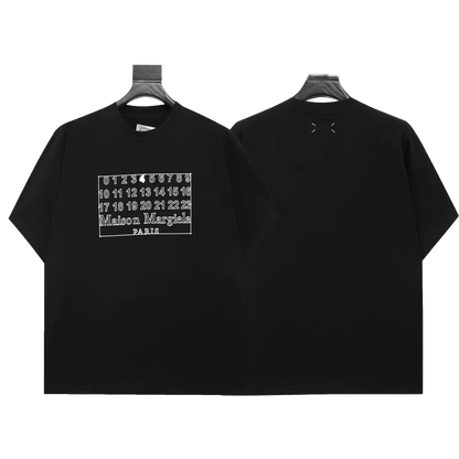 maison margiela tees with numerical logo