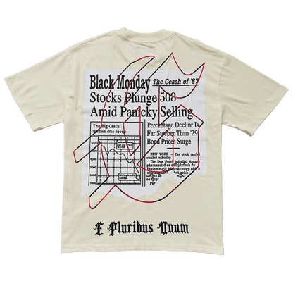 Godspeed Skeleton reading newspapers tee