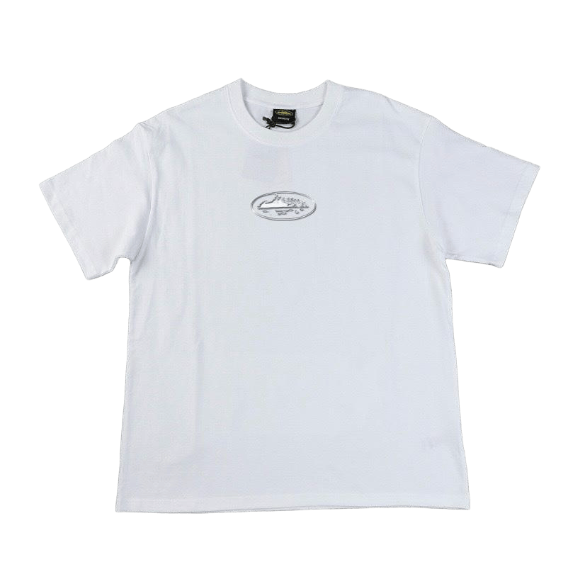 Corteiz T-shirt featuring a metallic graphic print