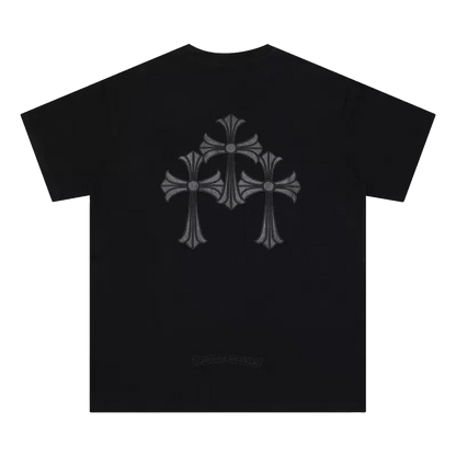 Chrome Hearts t-shirt featuring a distinctive black triple cross