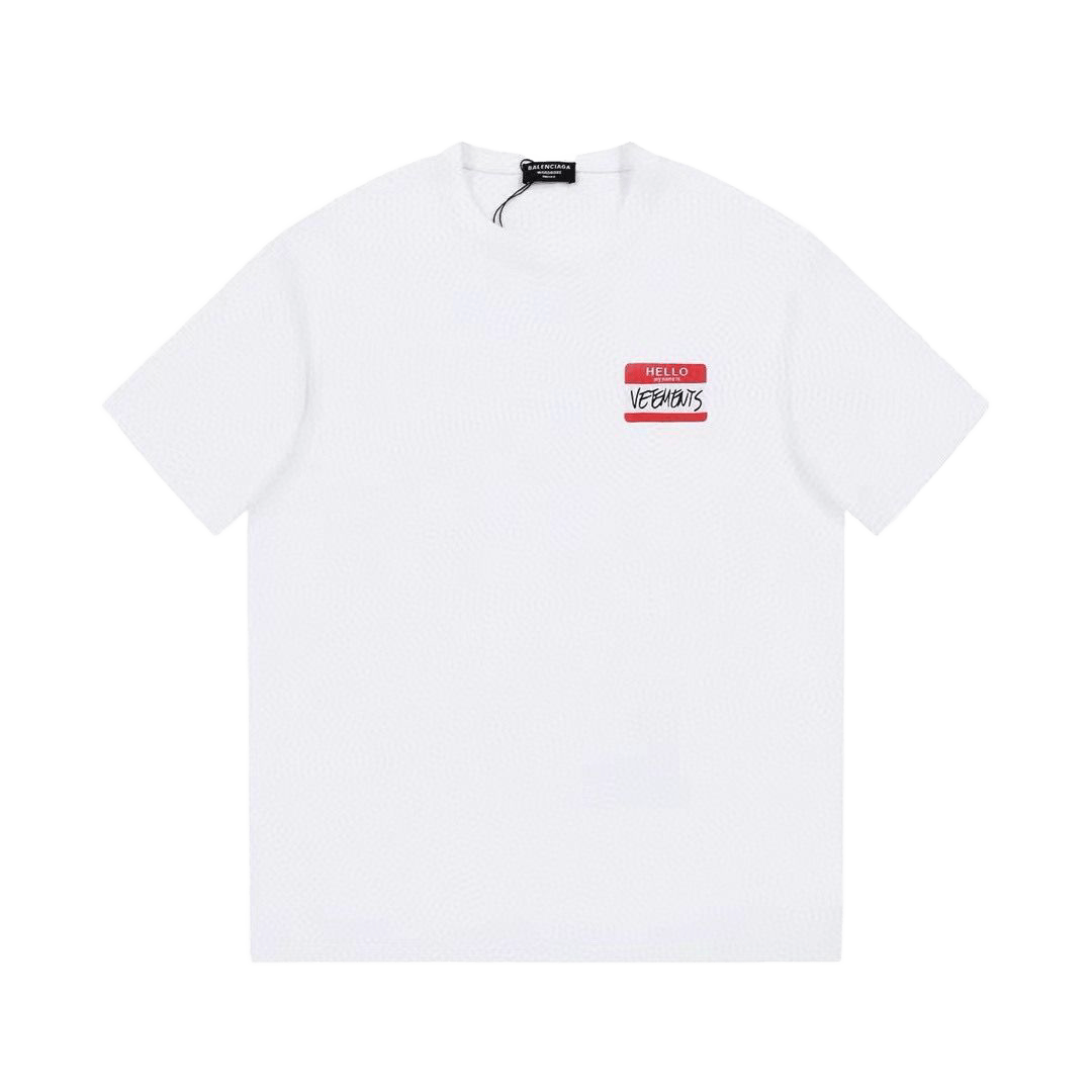 Balenciaga Vetements 'Hello My Name Is' t-shirt.