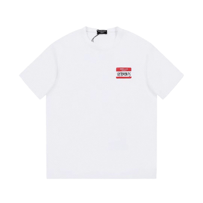 Balenciaga Vetements 'Hello My Name Is' t-shirt.