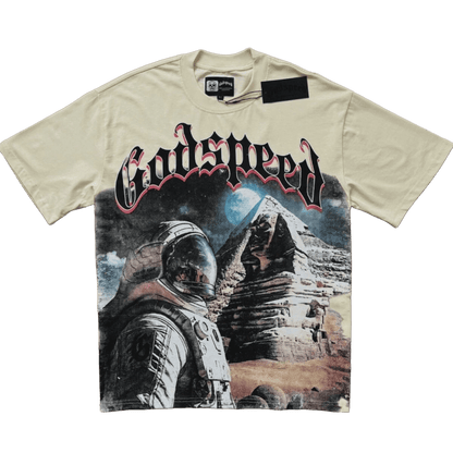 Godspeed t-shirt astronaut and pyramid design