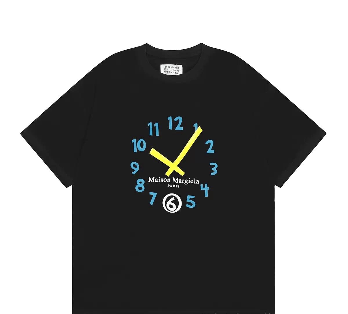 Maison Margiela t-shirt featuring a clock graphic design