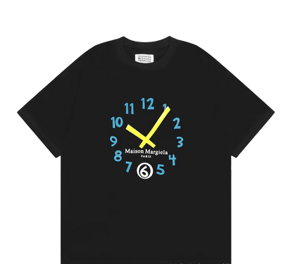 Maison Margiela t-shirt featuring a clock graphic design