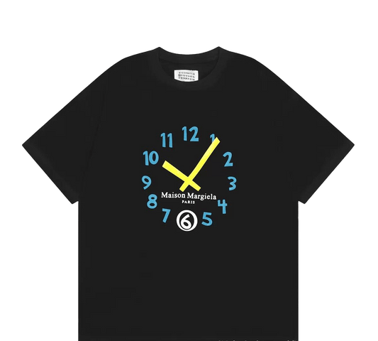 Maison Margiela t-shirt featuring a clock graphic design