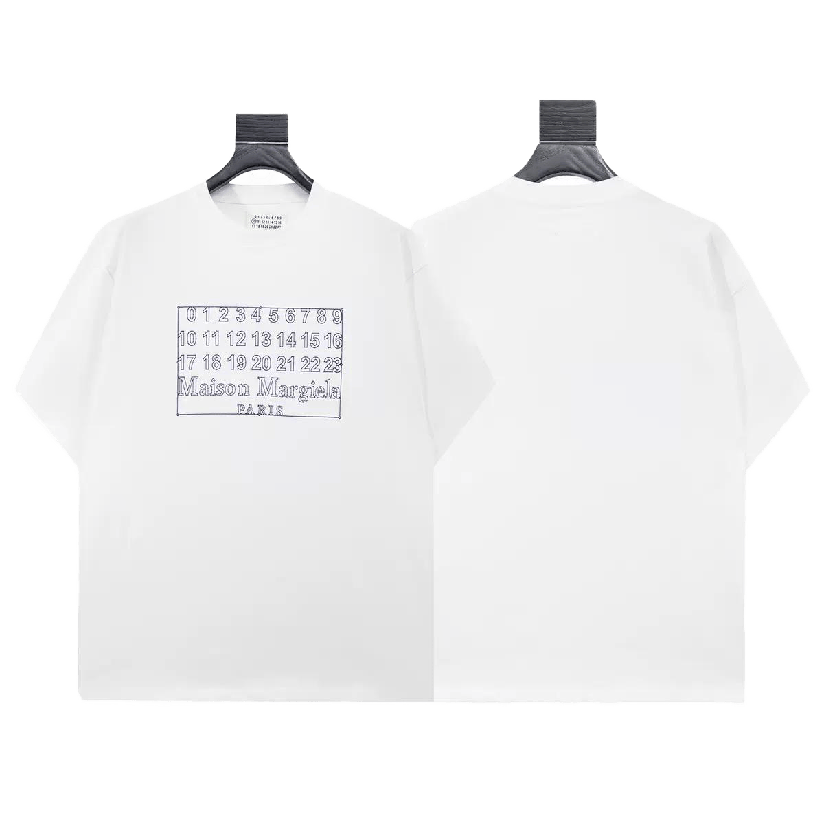 maison margiela tees with numerical logo