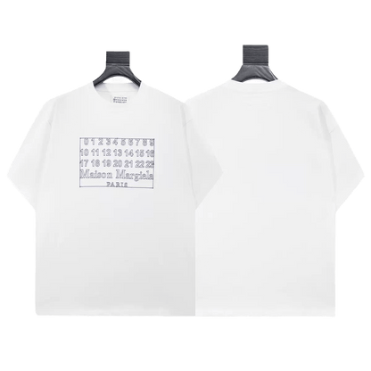 maison margiela tees with numerical logo