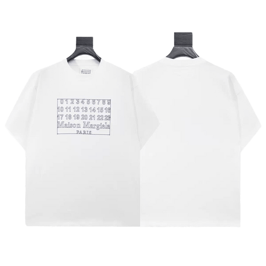 maison margiela tees with numerical logo