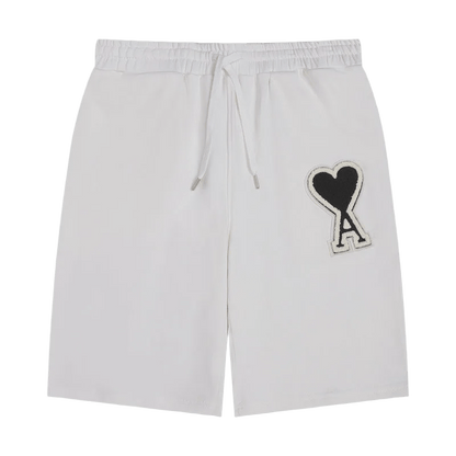 AMI Paris "Ami de Cœur" cotton short