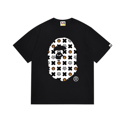 Bathing Ape x Felix Cat monogram BAPE head T-shirt