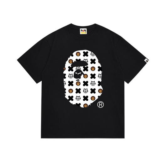 Bathing Ape x Felix Cat monogram BAPE head T-shirt