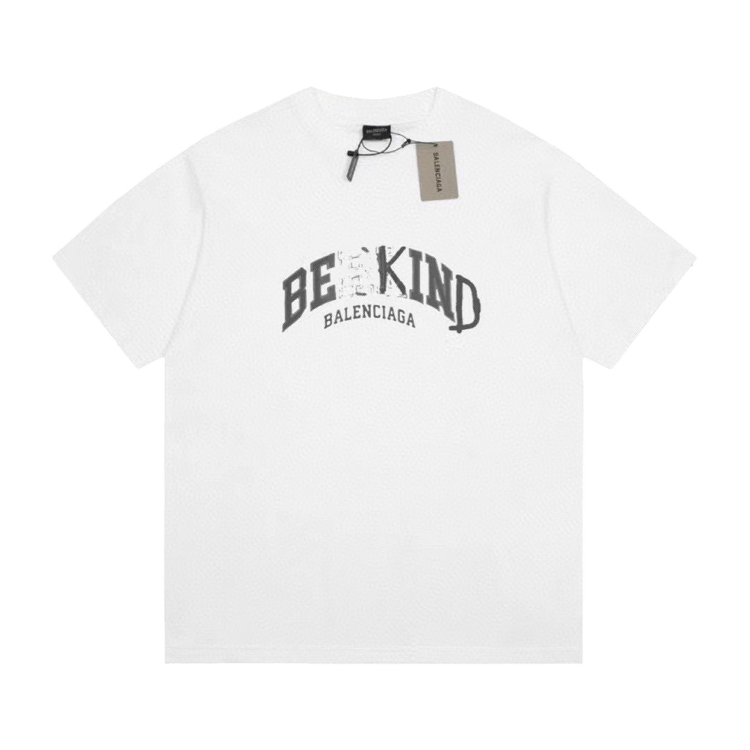 Balenciaga "Be Kind" Embroidered Jersey T-Shirt