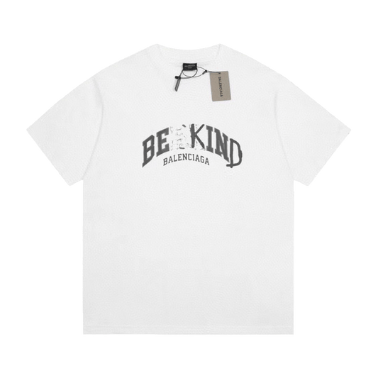 Balenciaga "Be Kind" Embroidered Jersey T-Shirt