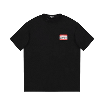 Balenciaga Vetements 'Hello My Name Is' t-shirt.