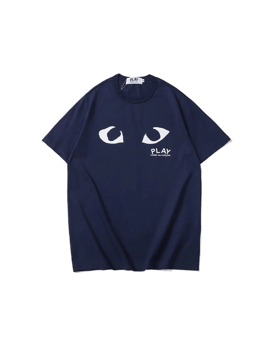 COMME des GARÇONS PLAY Navy Eyes T-Shirt.