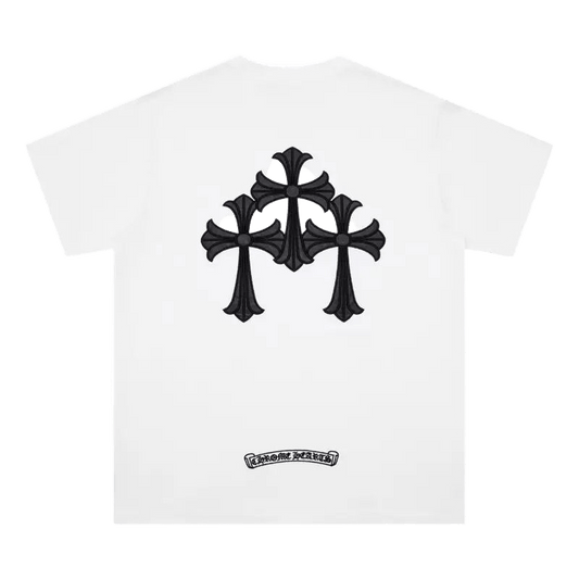Chrome Hearts t-shirt featuring a distinctive black triple cross