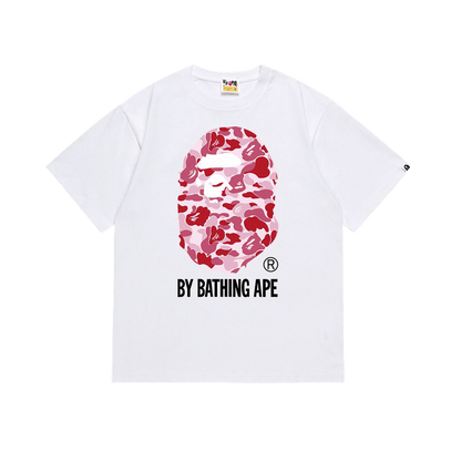 BAPE ABC Camo By Bathing Ape Tee in White/Pink