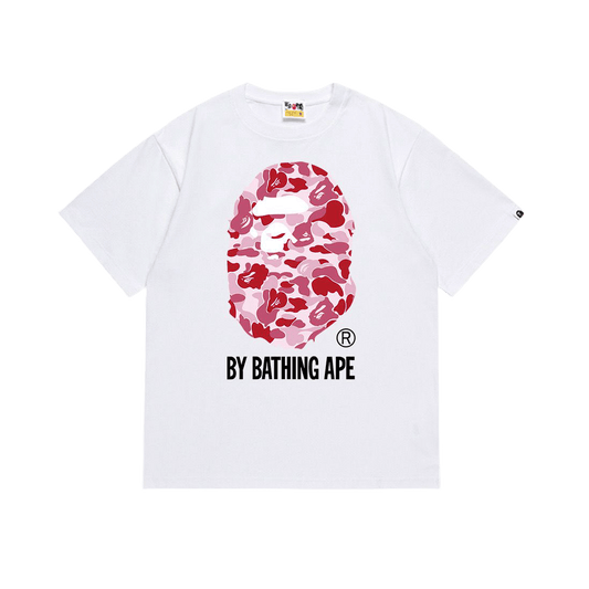 BAPE ABC Camo By Bathing Ape Tee in White/Pink