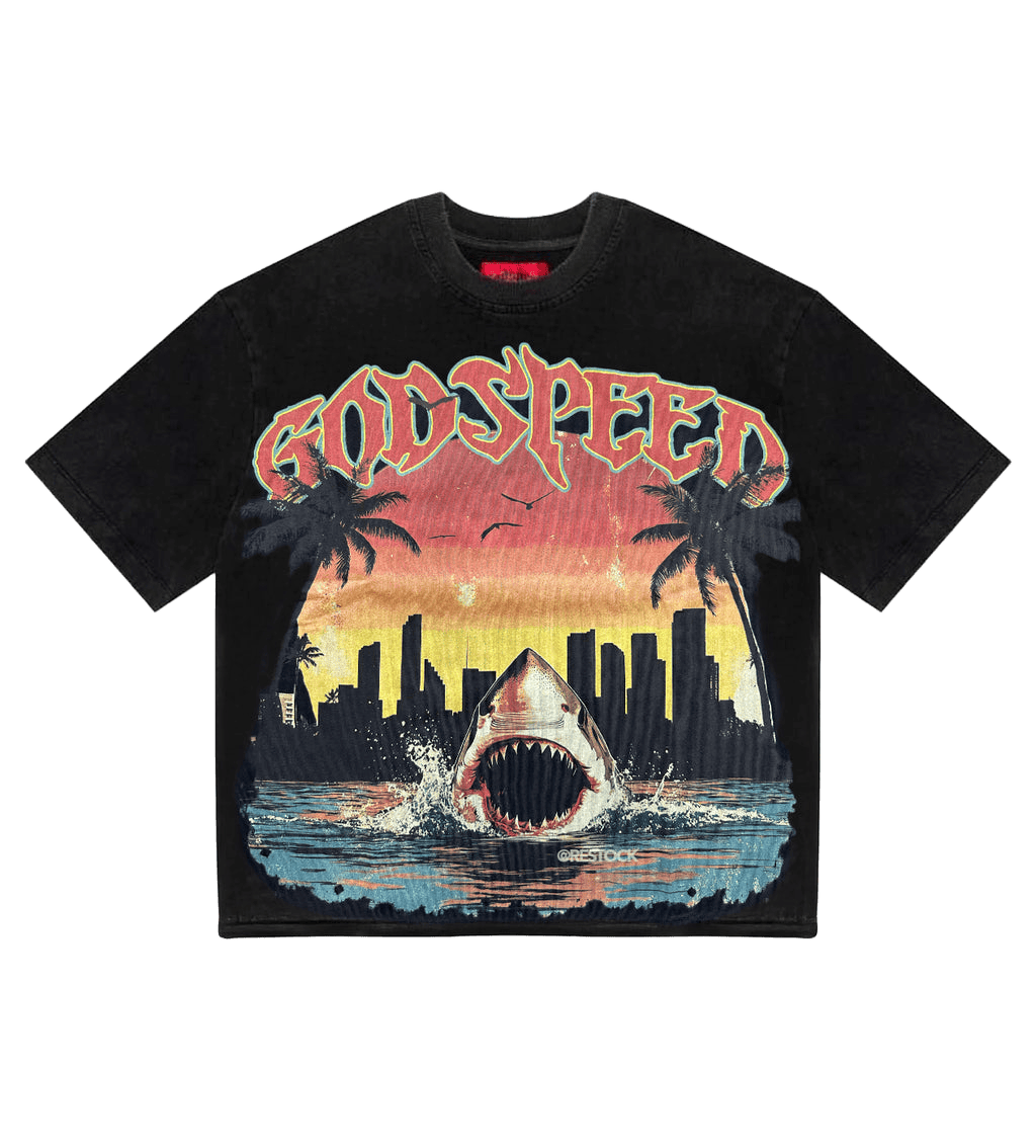 Godspeed Miami Shark T-shirt